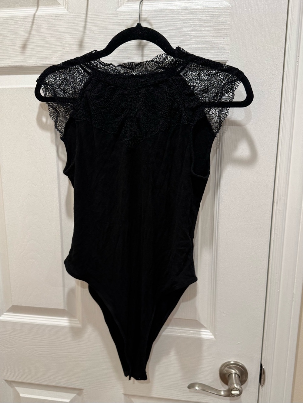 SHEIN Black Lace Yoke Women’s Bodysuit